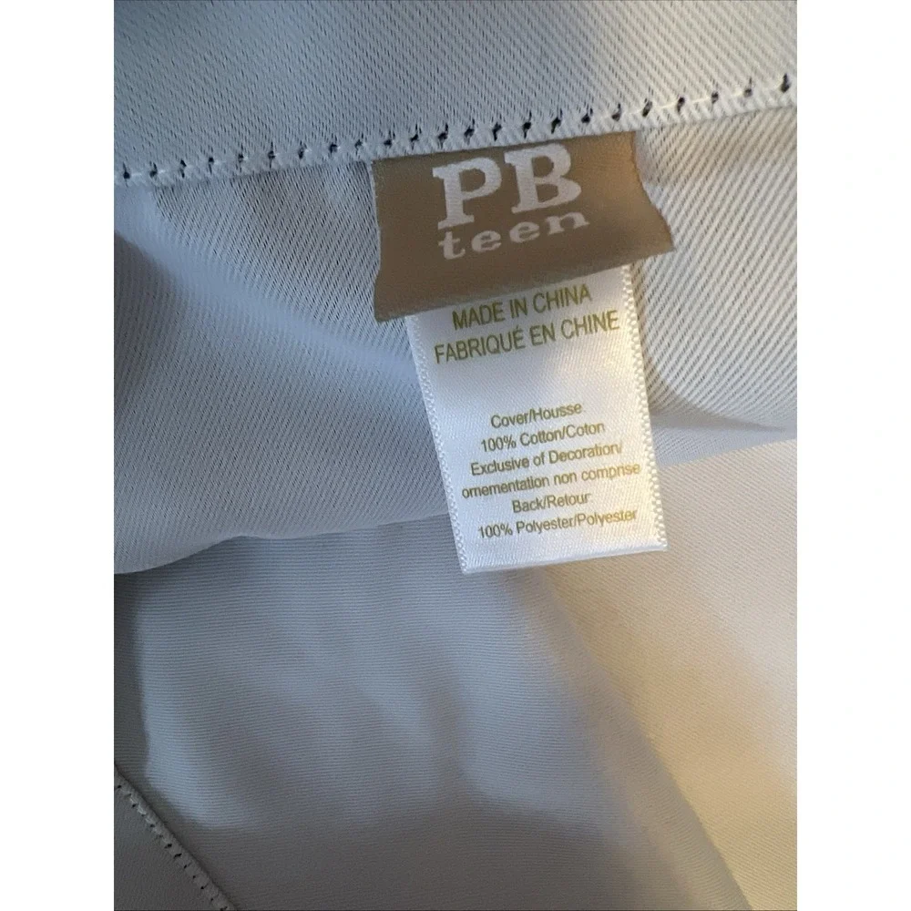 Two Pottery Barn Teen Navy & White Curtain Blackout Panels  Greek Key 52 X 96